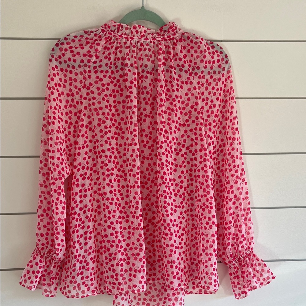Boden Florence Pink Floral Blouse Size 8 - Picture 7 of 9